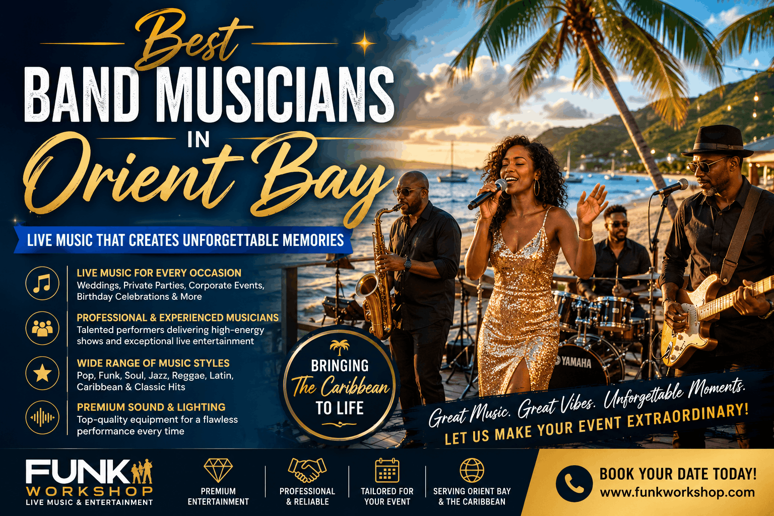 private yacht band party Sint Maarten